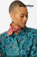 Batik Print Cotton Bandana - Clay