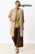 Champa Organic Cotton Tunic Shirt Jacket - Beach/Ebony - Beach/Ebony / S (6-8)