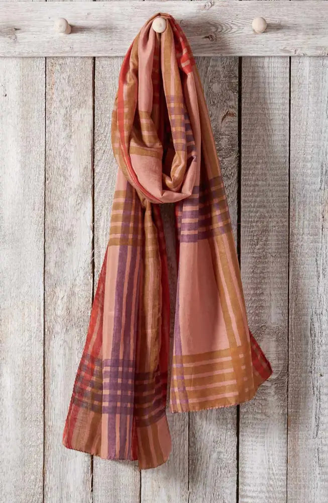 Cotton Silk Block Print Scarf