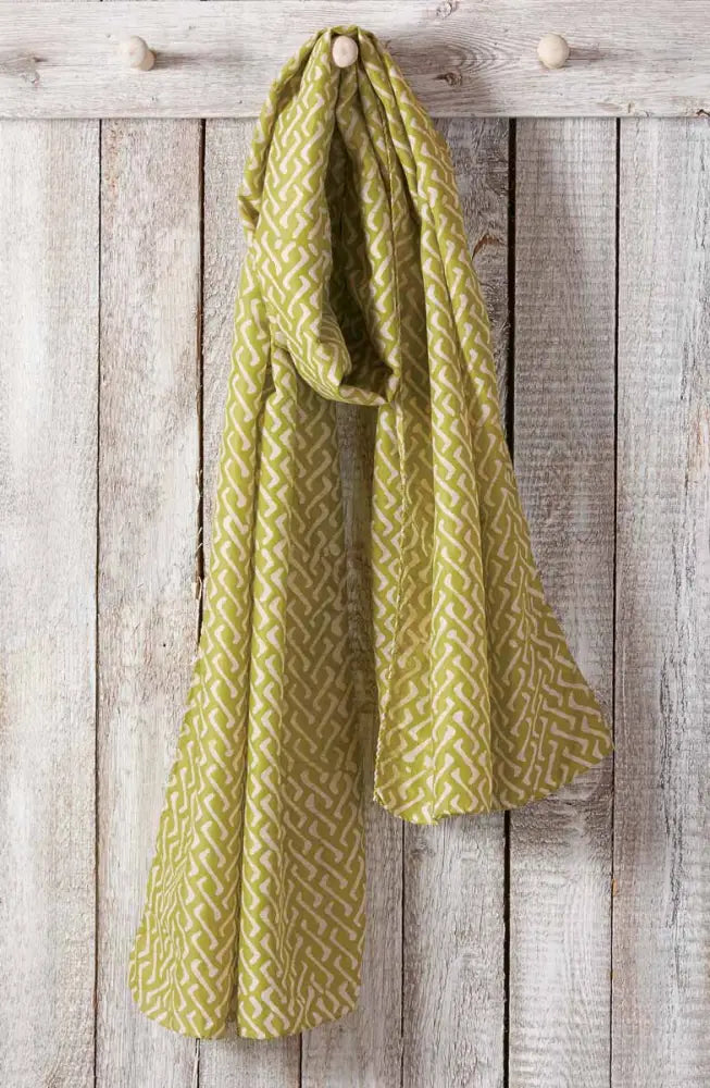 Cotton Silk Block Print Scarf