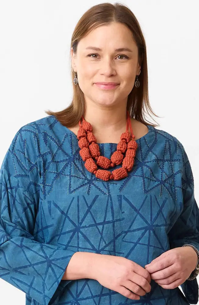 Crochet Upcycled Jersey Bead Necklace