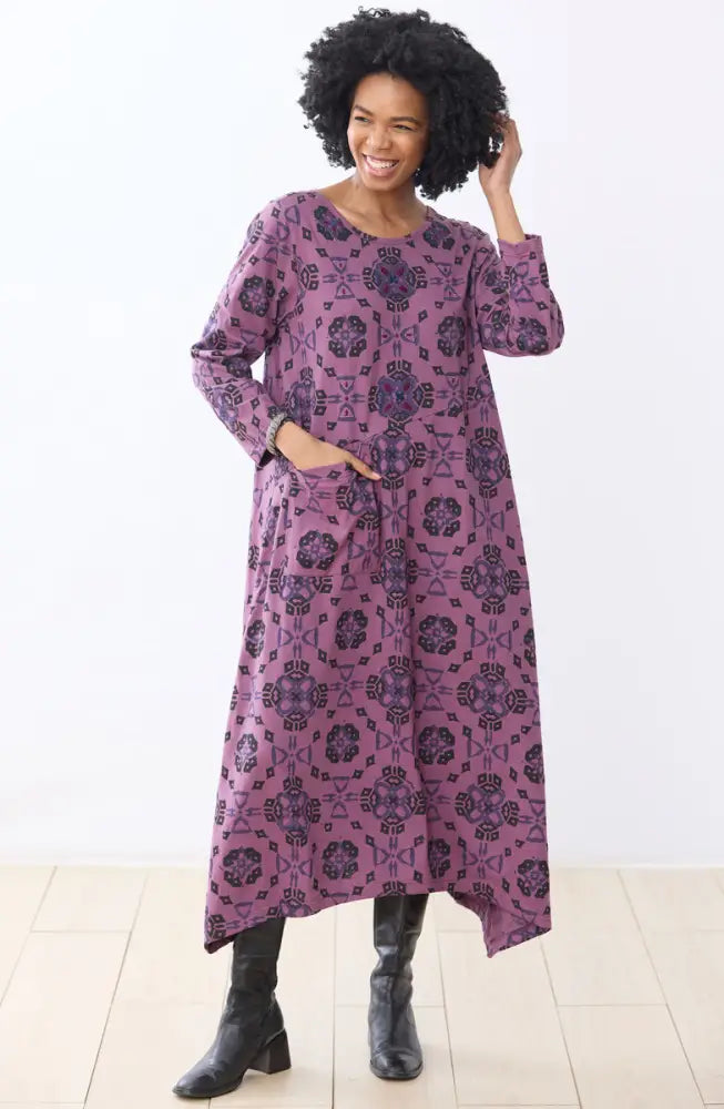 Jasmita Organic Cotton Jersey Maxi Dress - Plum
