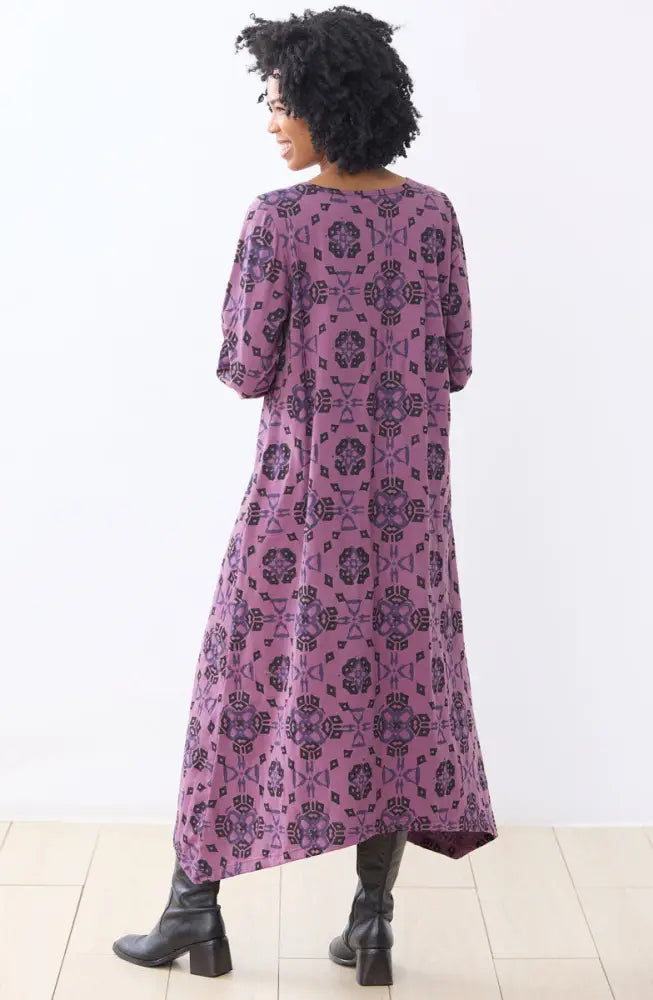 Jasmita Organic Cotton Jersey Maxi Dress - Plum