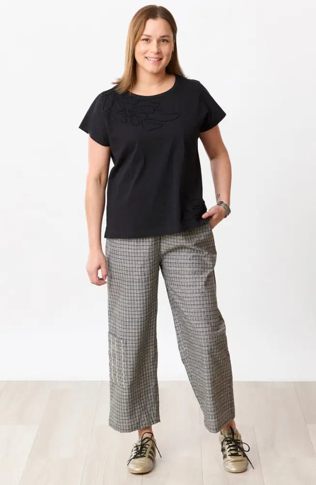 Kesari Pull-On Cargo Crop Pant - Grey
