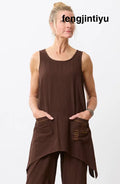 Manori Slub Cotton Swing Tunic Tank - Ebony - Ebony / PS (6-8)