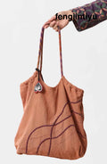 Marla Textured Cotton Bag - Earthenware