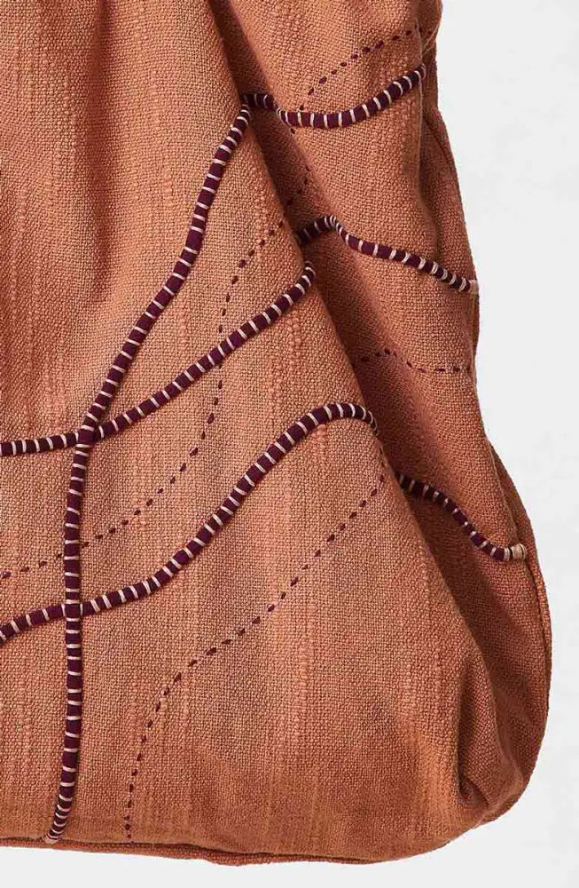 Marla Textured Cotton Bag - Earthenware