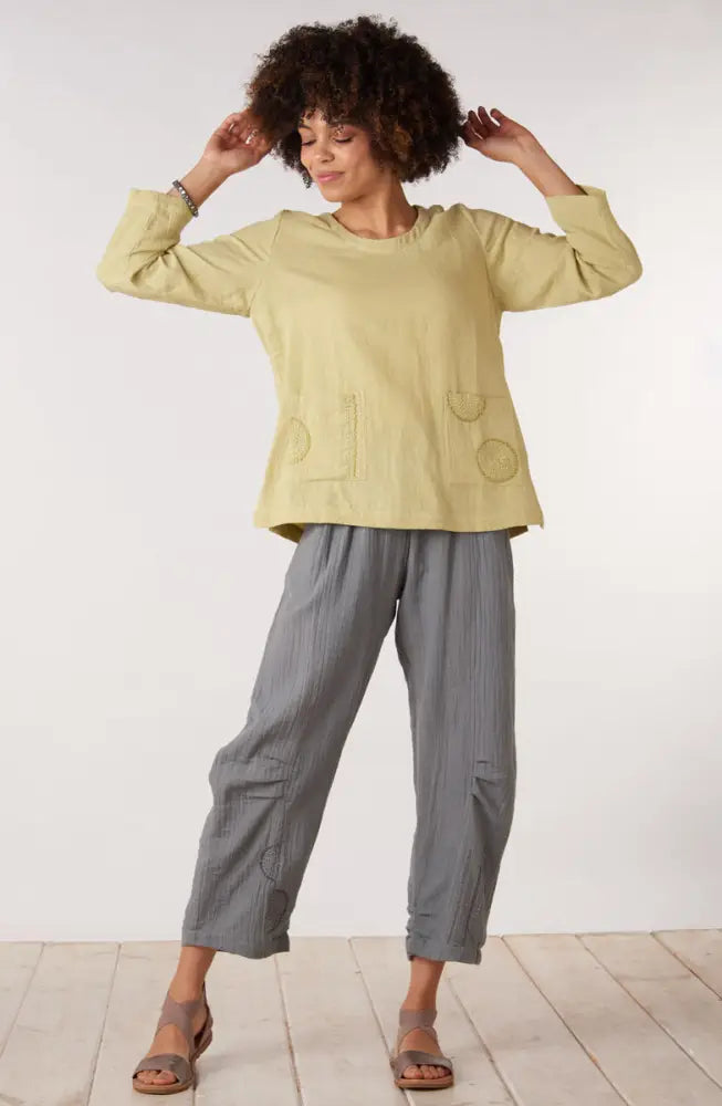 Subhi Double Gauze Tapered-Leg Pant