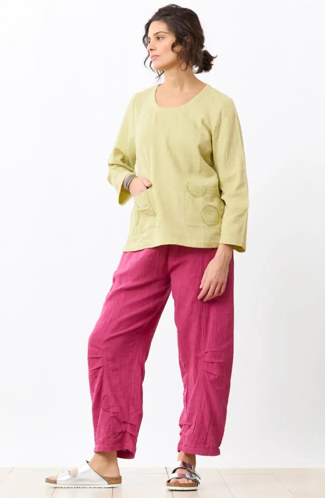 Subhi Double Gauze Tapered-Leg Pant