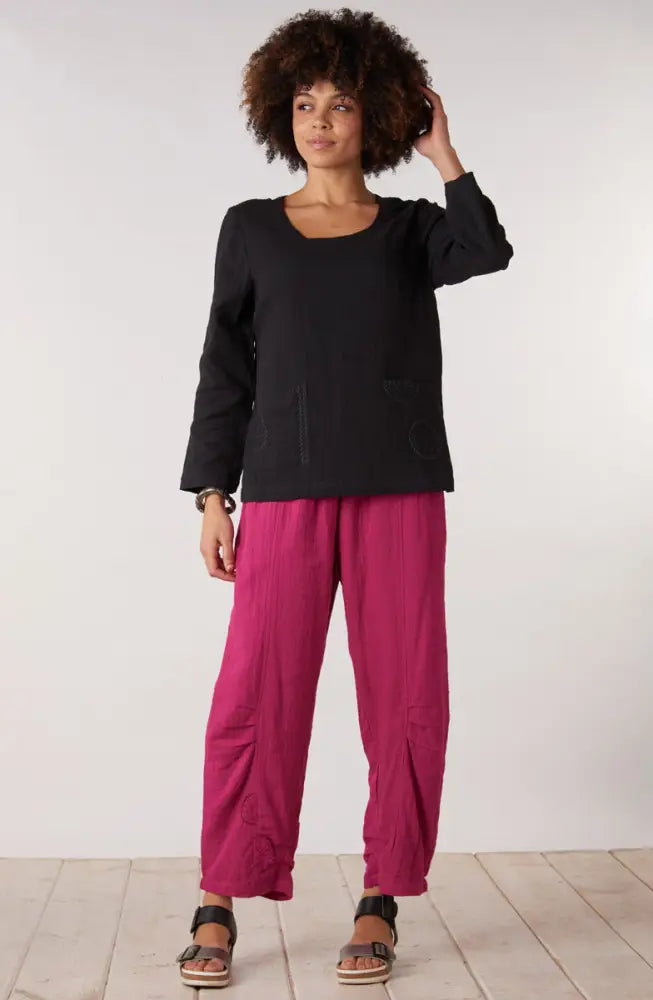 Subhi Double Gauze Tapered-Leg Pant
