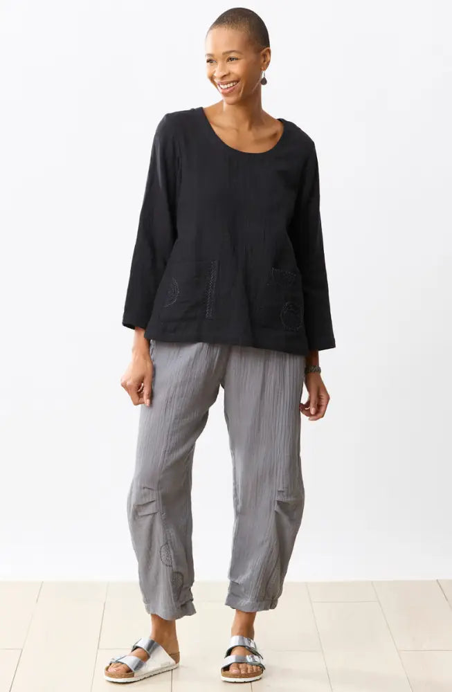 Subhi Double Gauze Tapered-Leg Pant