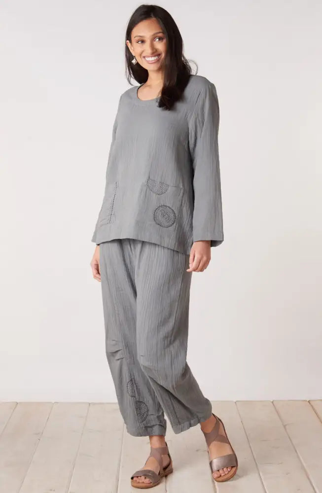 Subhi Double Gauze Tapered-Leg Pant
