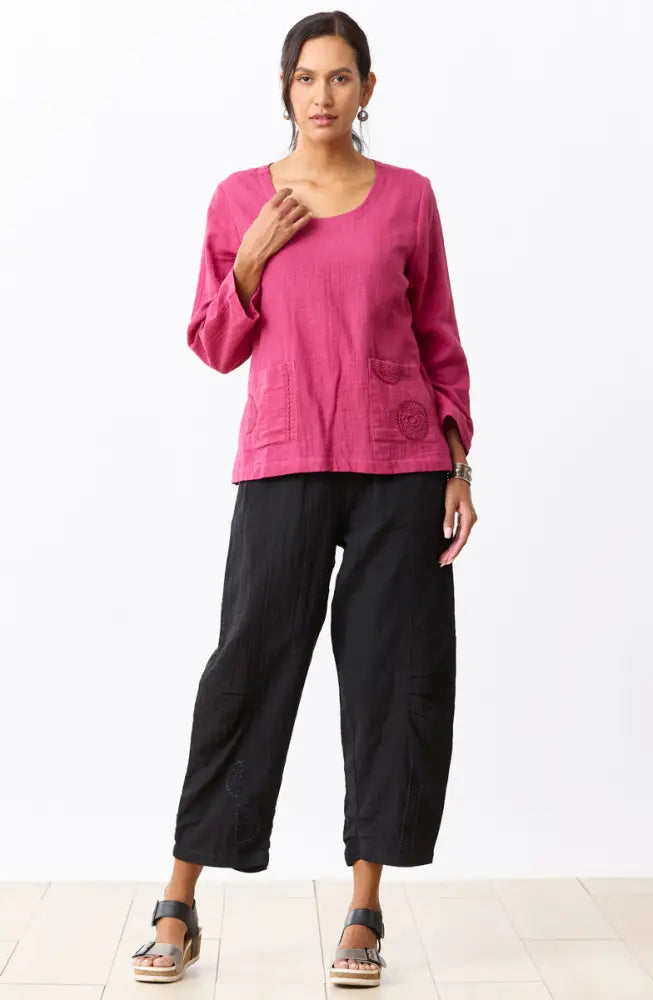 Subhi Double Gauze Tapered-Leg Pant