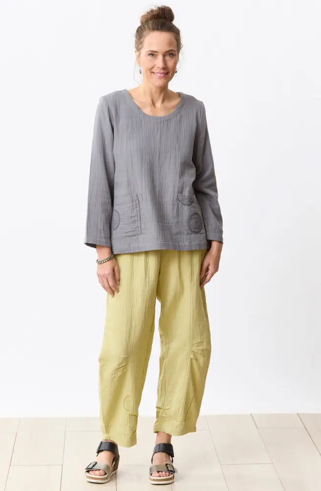 Subhi Double Gauze Tapered-Leg Pant
