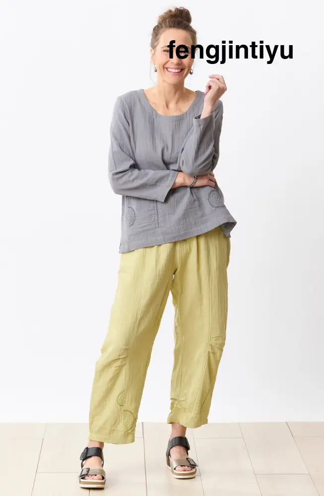 Subhi Double Gauze Tapered-Leg Pant - Kiwi / S (6-8)